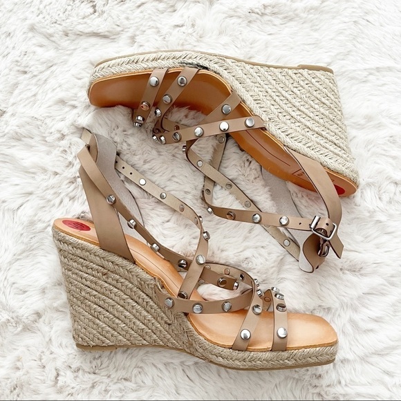 DOLCE VITA | NWOT Marrio Studded Espadrille Wedge Sandals Size 10 - Picture 4 of 11